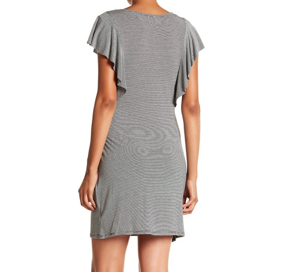 Summer flutter sleeve knit striped dress Size 1X - Picture 2 of 6